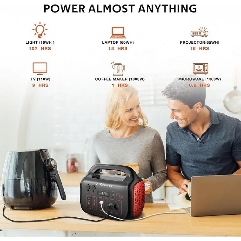Портативная зарядная станция 1000Вт 1075 В/ч LiFePO4 ATZ Power