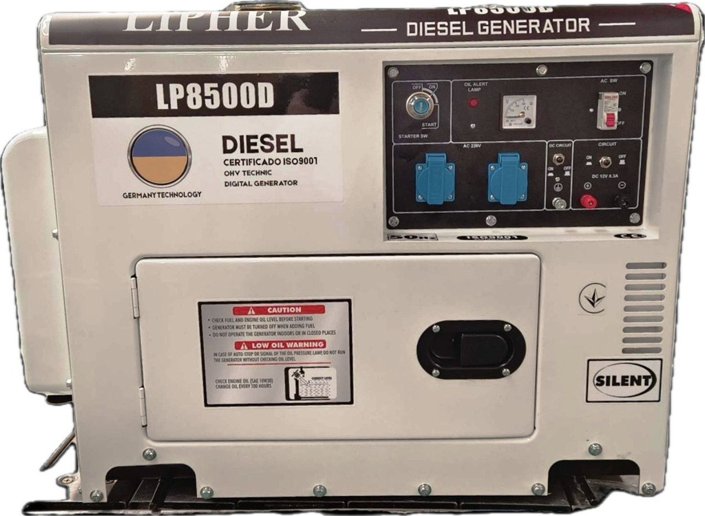 Дизельний генератор LIPHER LP8500D 6,5 кВт однофазний з електростартером